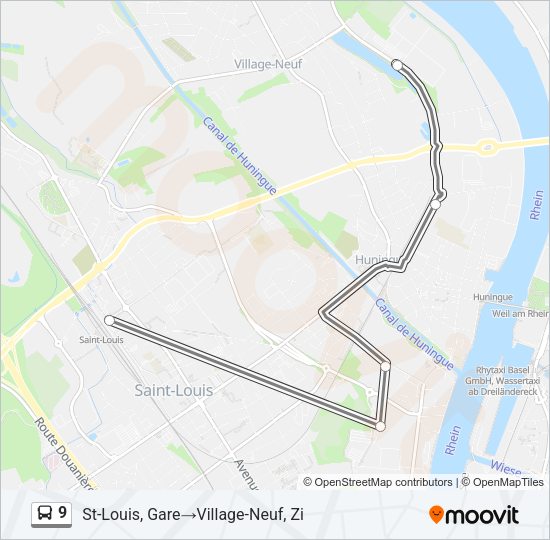 9 Bus Line Map