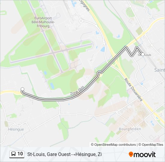 10 Bus Line Map