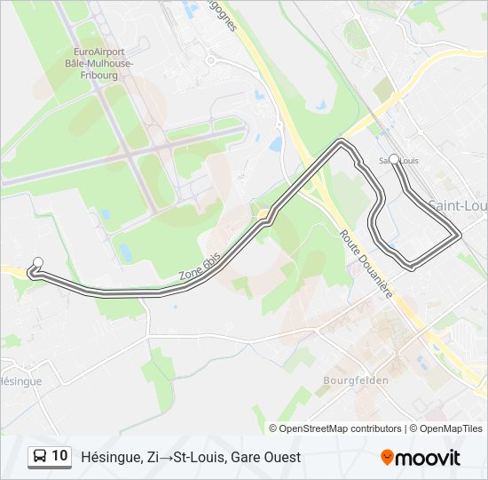 10 Bus Line Map