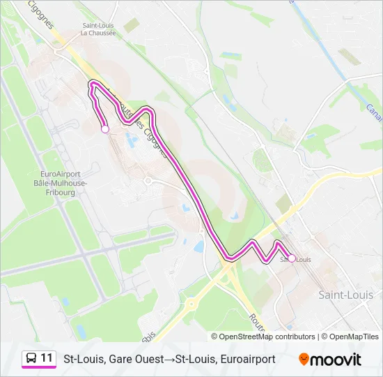 11 Bus Line Map