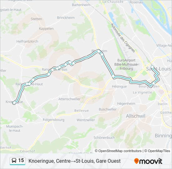 15 Bus Line Map