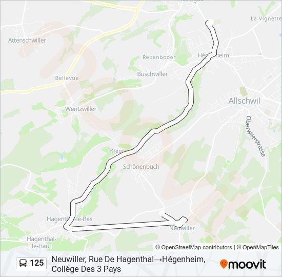 125 Bus Line Map