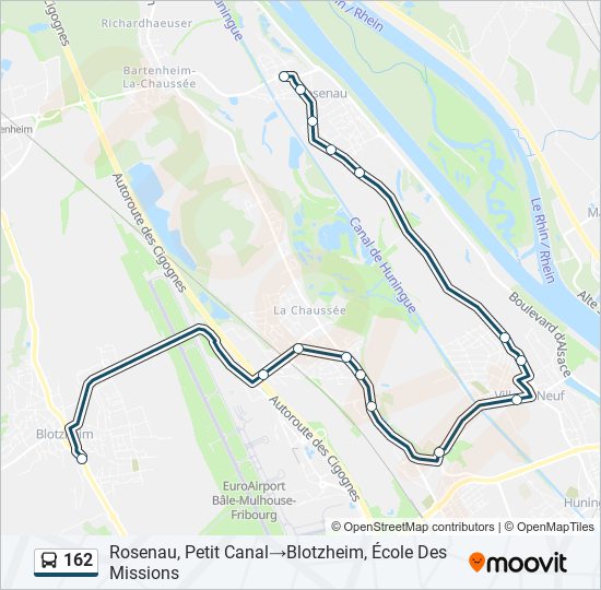 162 bus Line Map