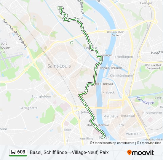 603 Bus Line Map