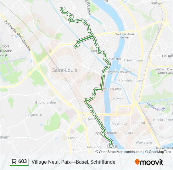 603 Bus Line Map