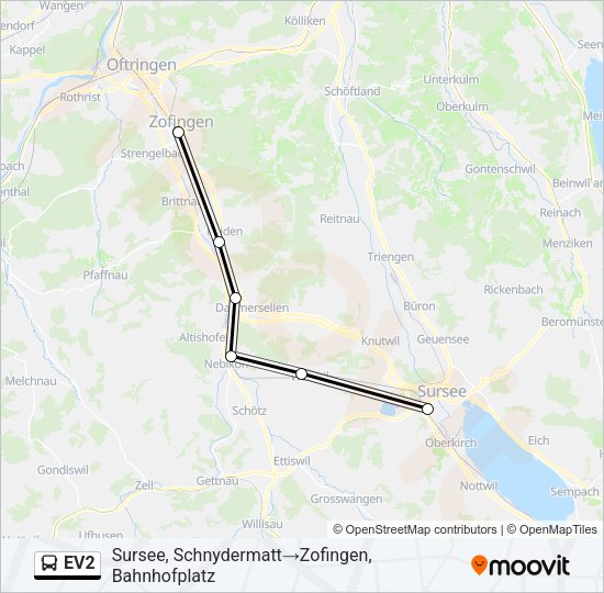 EV2 Bus Line Map