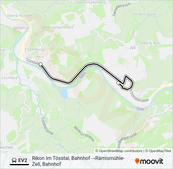 EV2 Bus Line Map