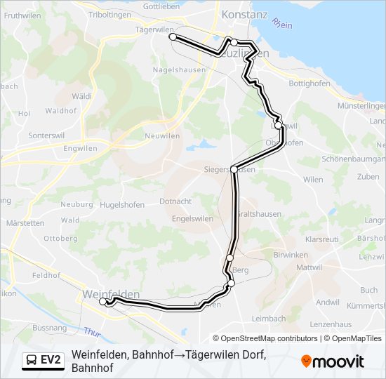 EV2 Bus Line Map