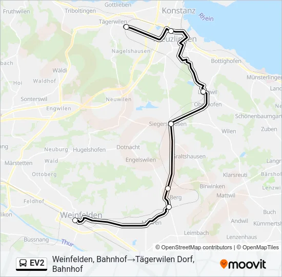 EV2 Bus Line Map