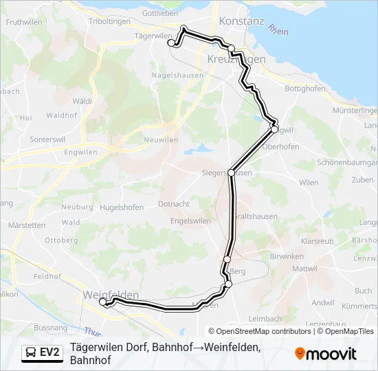 EV2 Bus Line Map