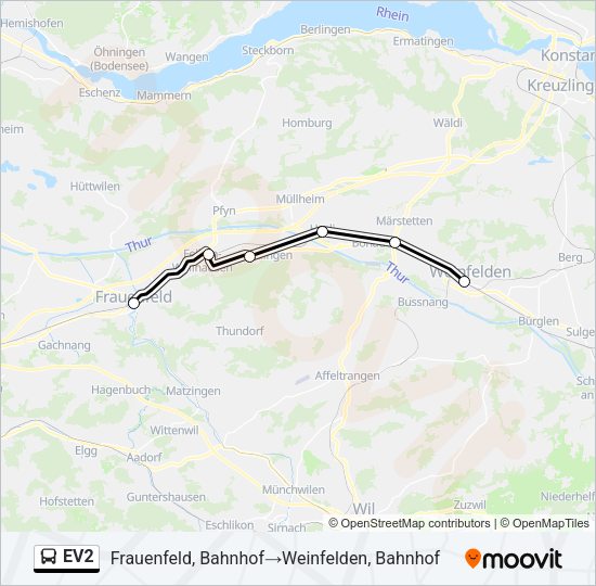 EV2 Bus Line Map