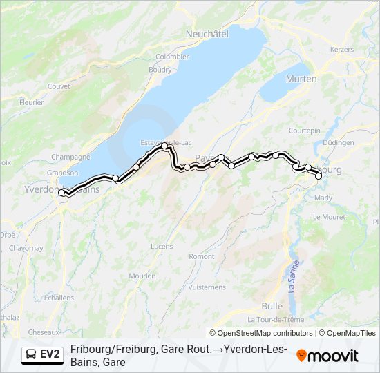 EV2 Bus Line Map