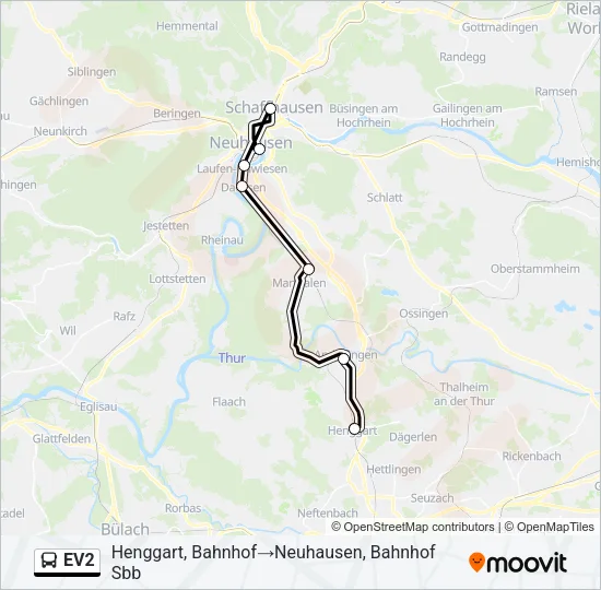 EV2 Bus Line Map