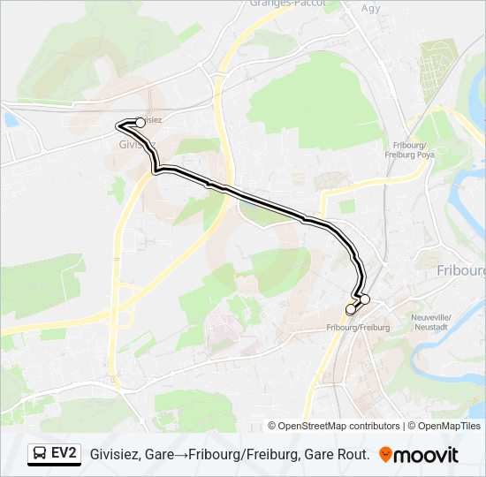 EV2 Bus Line Map