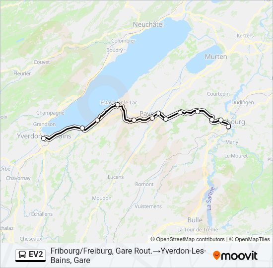 EV2 Bus Line Map
