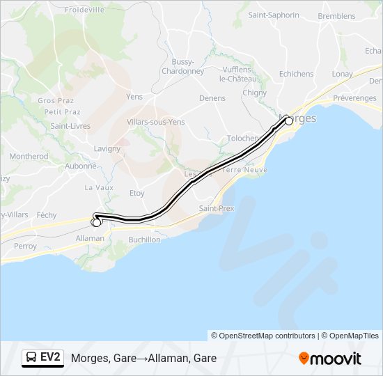 EV2 Bus Line Map