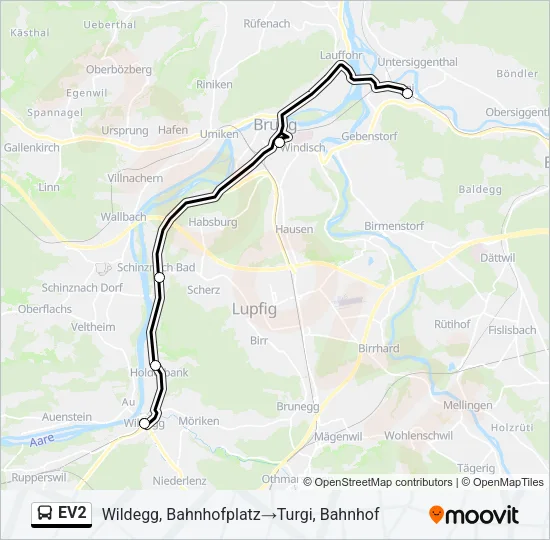EV2 Bus Line Map