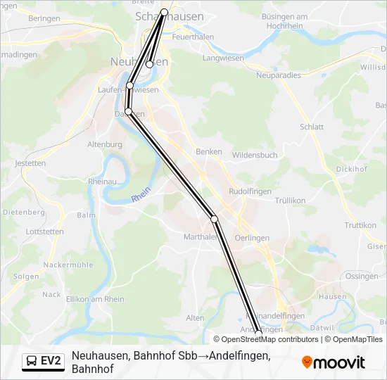EV2 Bus Line Map