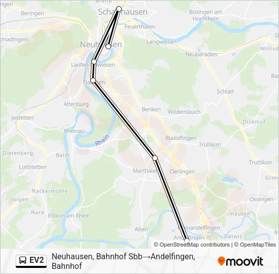 EV2 Bus Line Map
