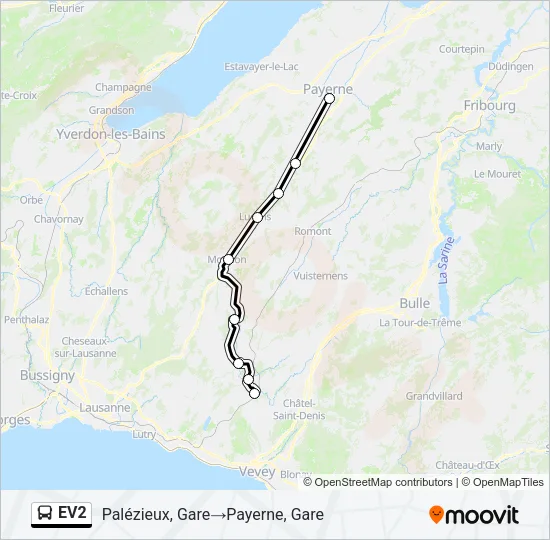 EV2 Bus Line Map