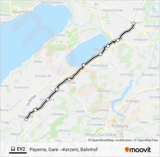 EV2 Bus Line Map