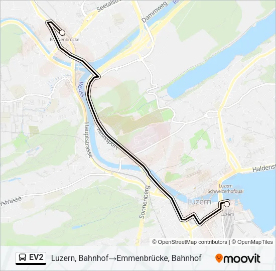EV2 Bus Line Map