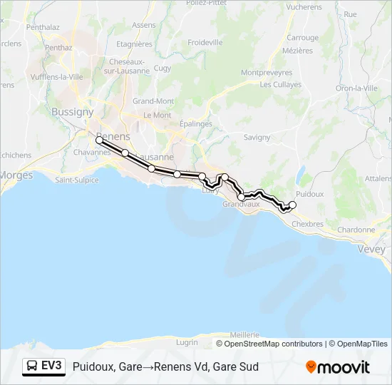 EV3 Bus Line Map