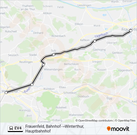 EV4 Bus Line Map