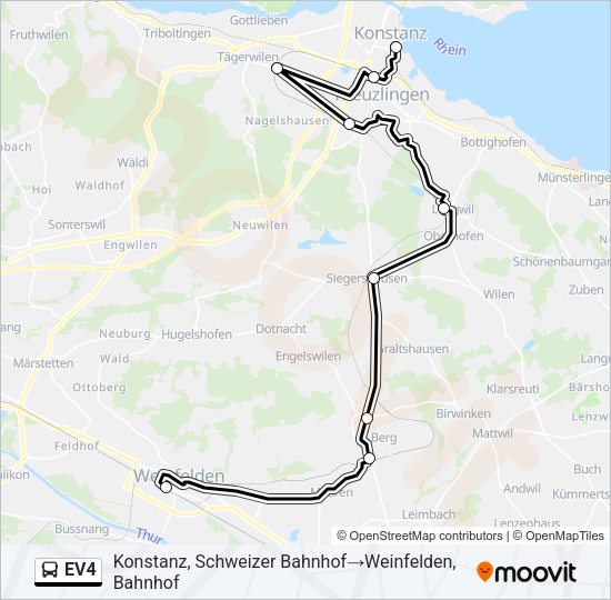 EV4 Bus Line Map