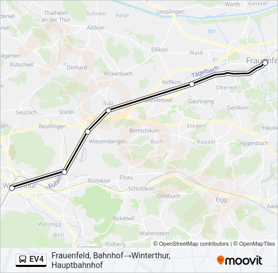EV4 Bus Line Map