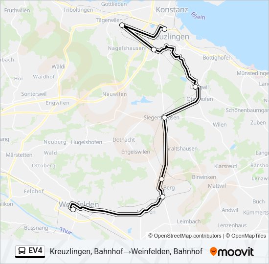 EV4 Bus Line Map