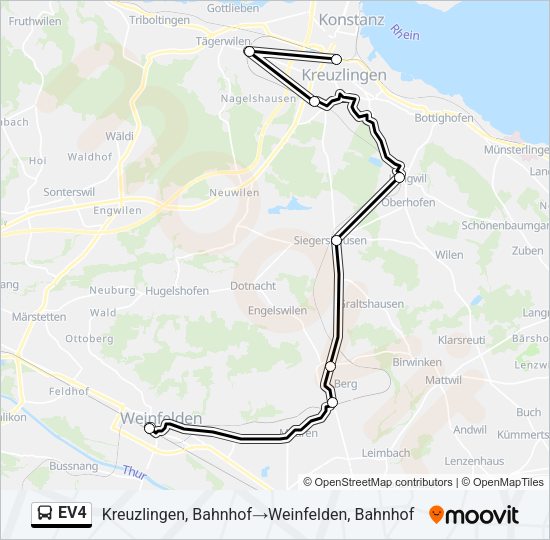 EV4 Bus Line Map