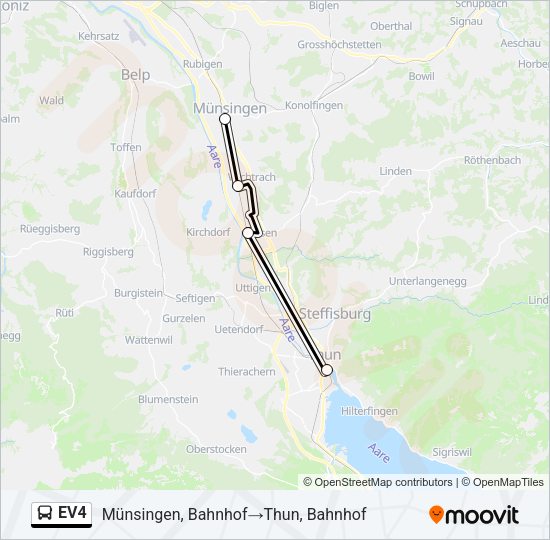 EV4 Bus Line Map