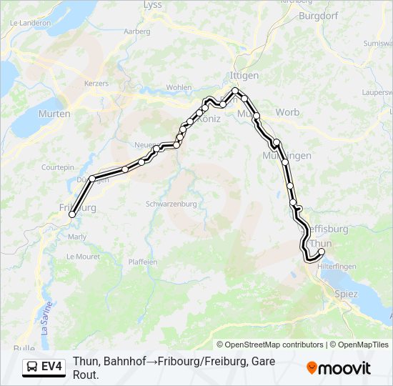EV4 Bus Line Map