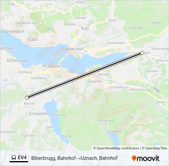 EV4 Bus Line Map