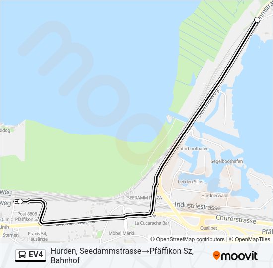 EV4 Bus Line Map