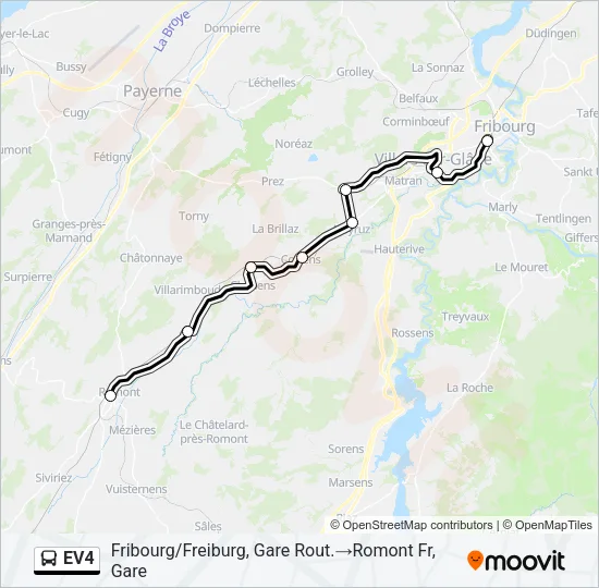 EV4 Bus Line Map
