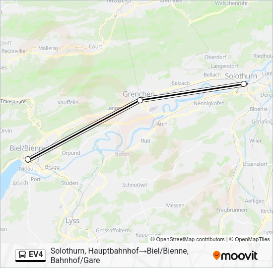 EV4 Bus Line Map