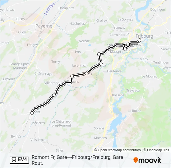 EV4 Bus Line Map