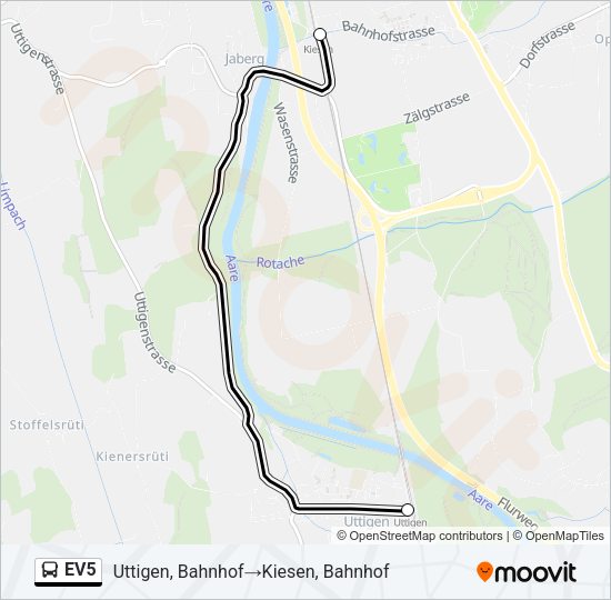 EV5 Bus Line Map