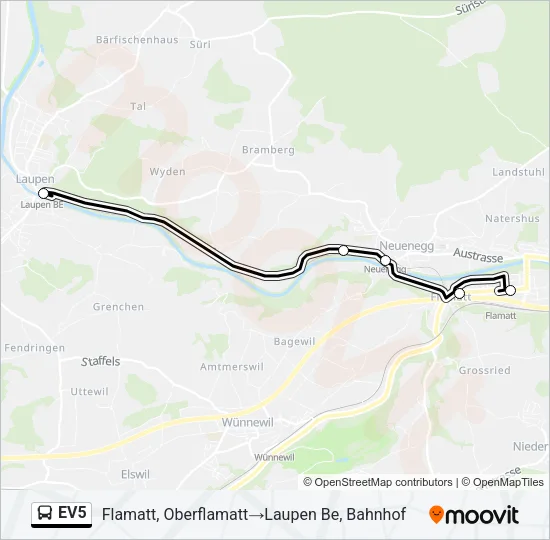 EV5 Bus Line Map