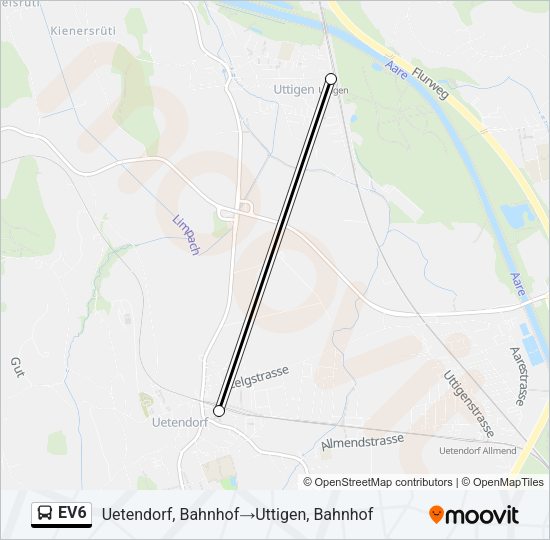 EV6 Bus Line Map