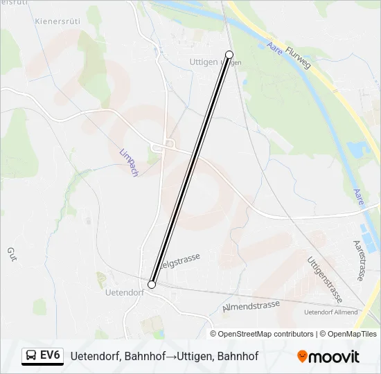EV6 Bus Line Map