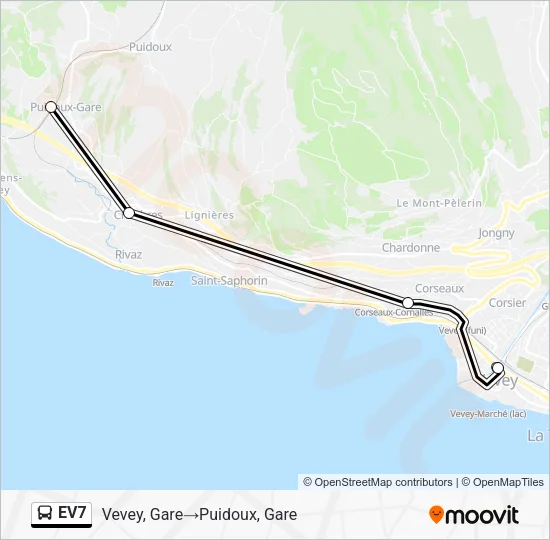 EV7 Bus Line Map