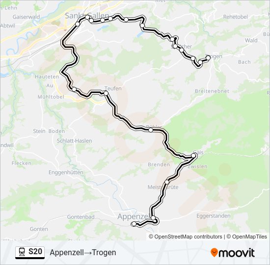 S20 Train Line Map
