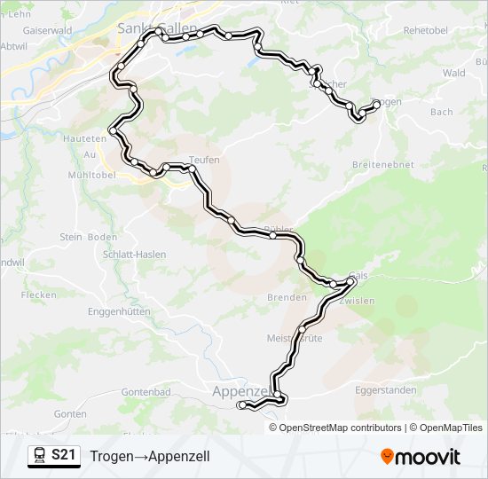 S21 Train Line Map