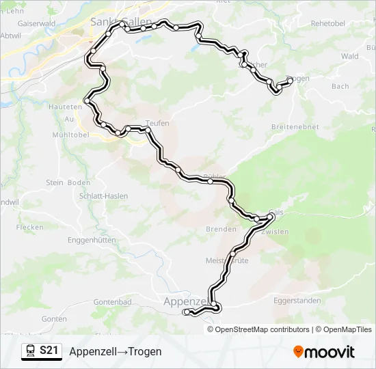 S21 Train Line Map