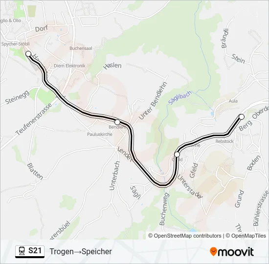 S21 Train Line Map
