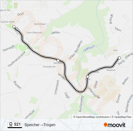 S21 Train Line Map