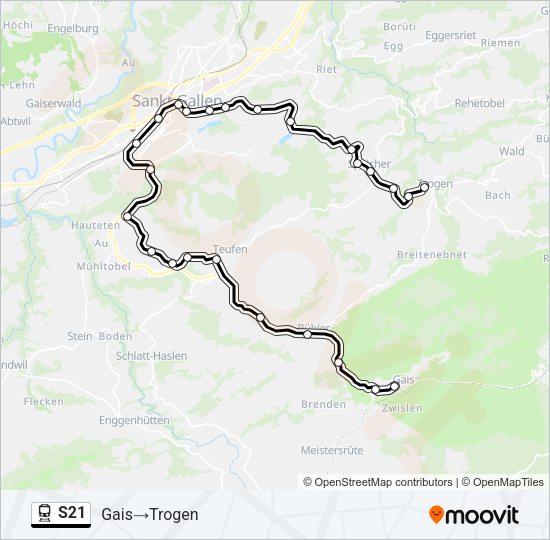 S21 Train Line Map